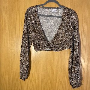 Urban Outfitters cropped wrap top